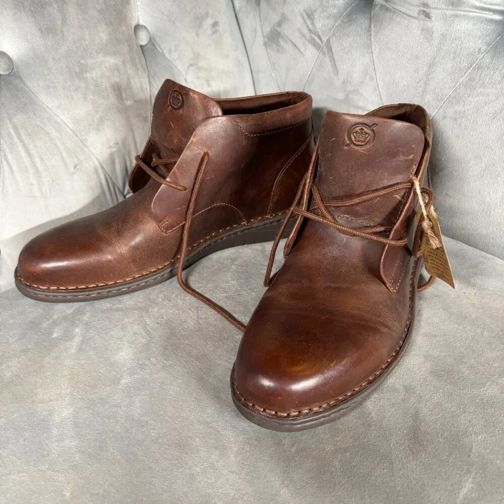 Børn Leather Chukka Boots Brown Soft Footbed Casual Comfort‎ – Men’s 11.5M